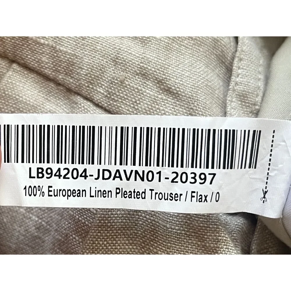 Quince Natural Linen-Blend Straight Leg Pants